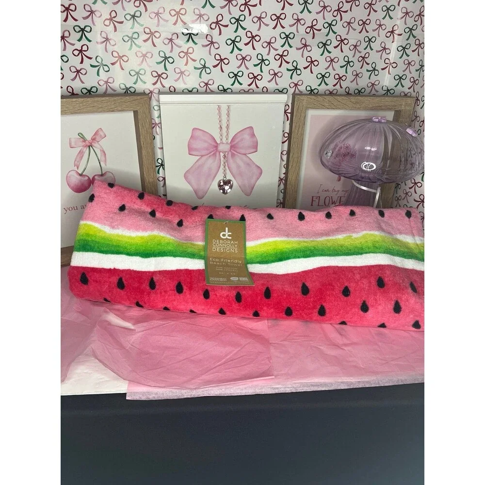 Watermelon Print Beach Towel